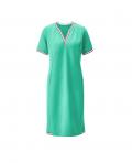 Jersey-Stretchkleid mit Glitzerband mintgrün