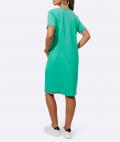 Jersey-Stretchkleid mit Glitzerband mintgrün