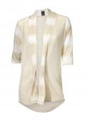 Jersey-Strick-Jacke sand-ecru