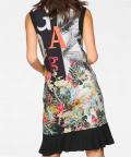 Jerseykleid bunt-schwarz