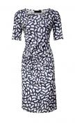 Jerseykleid marine-weiß