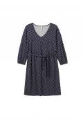Jerseykleid mit Alloverprint schwarz-lila