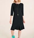 Jerseykleid mit Kette schwarz