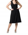 Jerseykleid mit Perlen schwarz