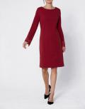 Jerseykleid mit Spitze kirschrot