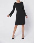 Jerseykleid mit Spitze schwarz