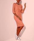 Jerseykleid mit Taschen papaya