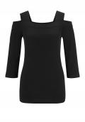 Jerseyshirt mit Cut-Outs schwarz