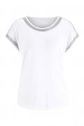 Jerseyshirt weiß-silber