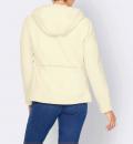 Kapuzen-Fleece-Jacke champagner