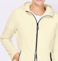 Kapuzen-Fleece-Jacke champagner