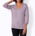 Kaschmir-Merino-Pullover mauve