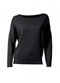 Kaschmir-Oversized-Pullover schwarz