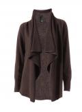 Kaschmir-Strickjacke dunkelbraun