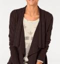 Kaschmir-Strickjacke dunkelbraun