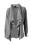 Kaschmir-Strickjacke grau