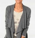 Kaschmir-Strickjacke grau