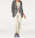 Kaschmir-Strickjacke grau