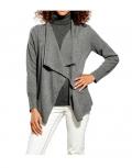 Kaschmir-Strickjacke grau
