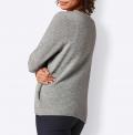 Kaschmir-Strickjacke grau