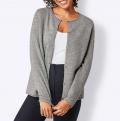 Kaschmir-Strickjacke grau