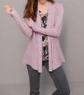 Kaschmir-Strickjacke rosé-melange