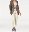 Kaschmir-Strickjacke taupe