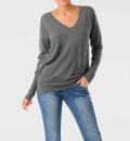 Kaschmirpullover grau-melange