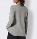 Kaschmirpullover grau-meliert