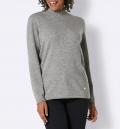 Kaschmirpullover grau-meliert