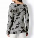 Kaschmirpullover hellgrau-graphit