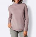 Kaschmirpullover mit Kelchkragen mauve