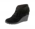 Keil-Stiefelette schwarz
