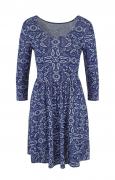 Kleid blau gemustert