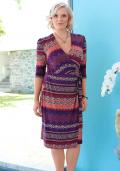 Kleid lila-bunt