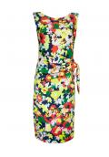 Kleid mit Drapierung bunt