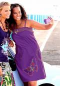 Kleid mit Druck lila