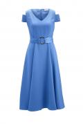 Kleid mit Gürtel aqua