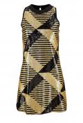 Kleid mit Pailletten schwarz-gold Gr. 36