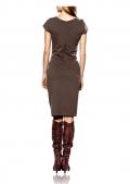 Kleid mit Raffungen taupe