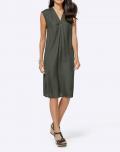 Kleid mit Spitze khaki