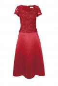 Kleid mit Spitze rot