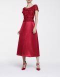 Kleid mit Spitze rot