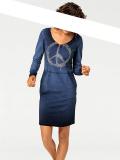 Kleid mit Strass marine