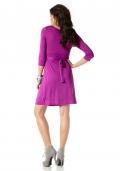Kleid mit Wasserfallausschnitt lila Gr. 42