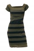 Kleid moosgrün-schwarz