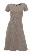 Kleid taupe-weiß