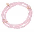 Kristall-Wickel-Armband rosa-silber