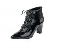 Lacklederstiefelette schwarz