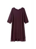 Lagenlook-Chiffonkleid bordeaux